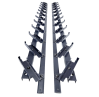 Mechanizmus pre otočné tieniace lamely, 1090 mm, hliníkový, RAL 7016, pár, spoločné ovládanie prepojením