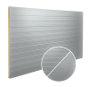 Obojstranný sendvičový PUR panel výška 100 cm, hrúbka 3 cm, RAL 9007 sivá, vzor línia/mikrolínia