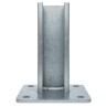 Pozinkovaná kotviaca platňa pre profil 60x40 mm, 125x125 mm