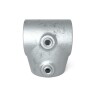 Pozinkovaná šikmá spojka pre trubky 42,4 mm, tvar úzke T, 0°–11°