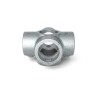 Pozinkovaná spojka pre trubku 48,3 mm, tvar priechodný kríž, 6 cestný