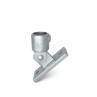 Pozinkovaný otočný držiak pre trubku 48,3 mm, pre uchytenie do steny