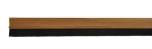 PVC tesniaca lišta s nylonovou kefou, samolepiaca, vlas dĺžky 14 mm, lišta vo farbe drevo-dub, bočná, 1m
