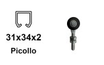Vozík pre závesnú bránu 2 rolky pre profil 34×31×2,0 čierne nylonové kolieska, EKO